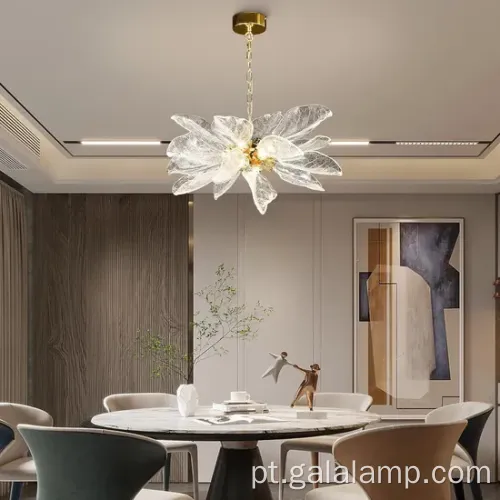 Mesa de jantar de luminária de luminária pendurada no estilo de filial elegante